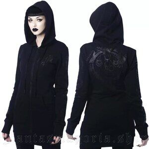 Killstar Elysian fields long hoodie sweater